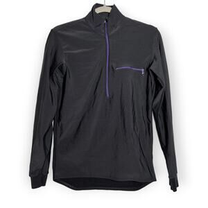 Vintage Patagonia Long Sleeve Fleece Top SIZE L Black Slim Fit Pullover USA